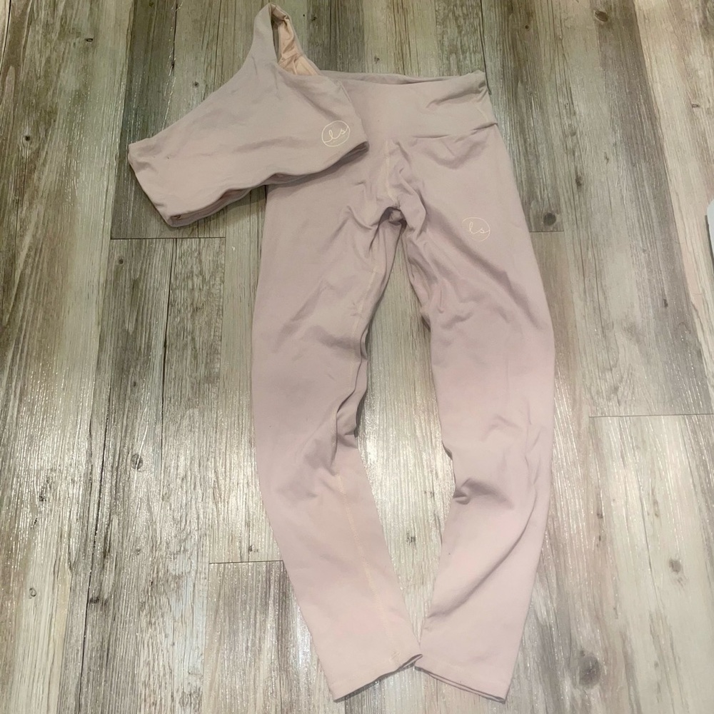 Womens Ryderwear x Lauren Simpson Nude Bra and Legging Set size Small